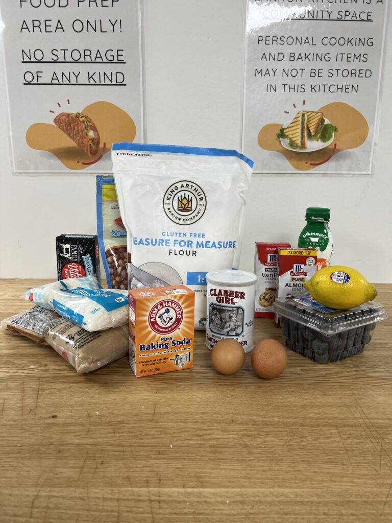 Ingredients for lemon pancakes 
